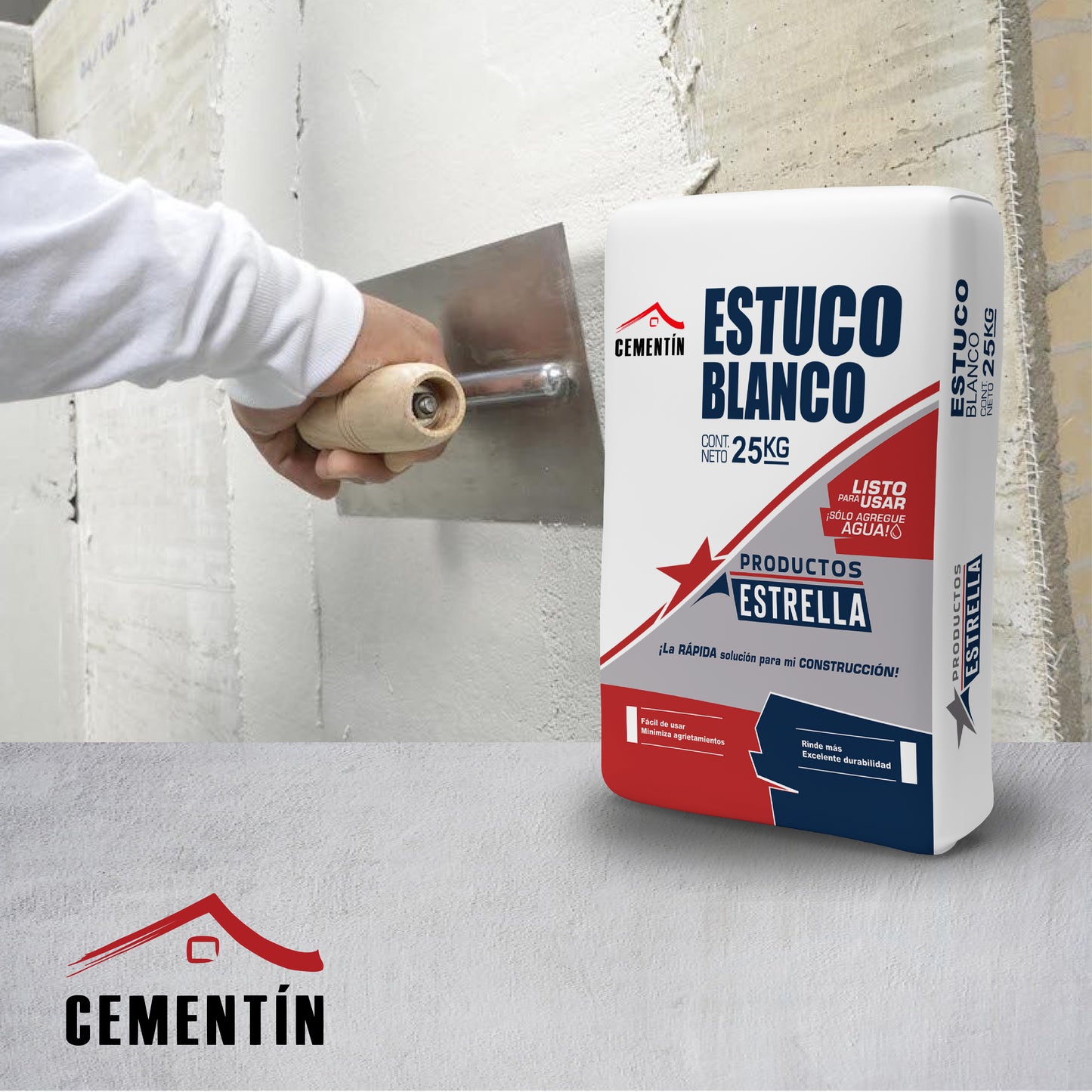 ESTUCO BLANCO 25 KG - PRODUCTOS ESTRELLA