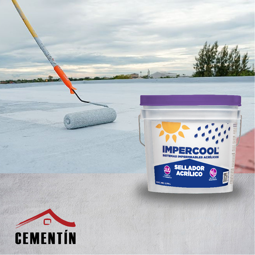 IMPERCOOL SELLADOR ACRÍLICO AZUL 3.78L - CEMIX
