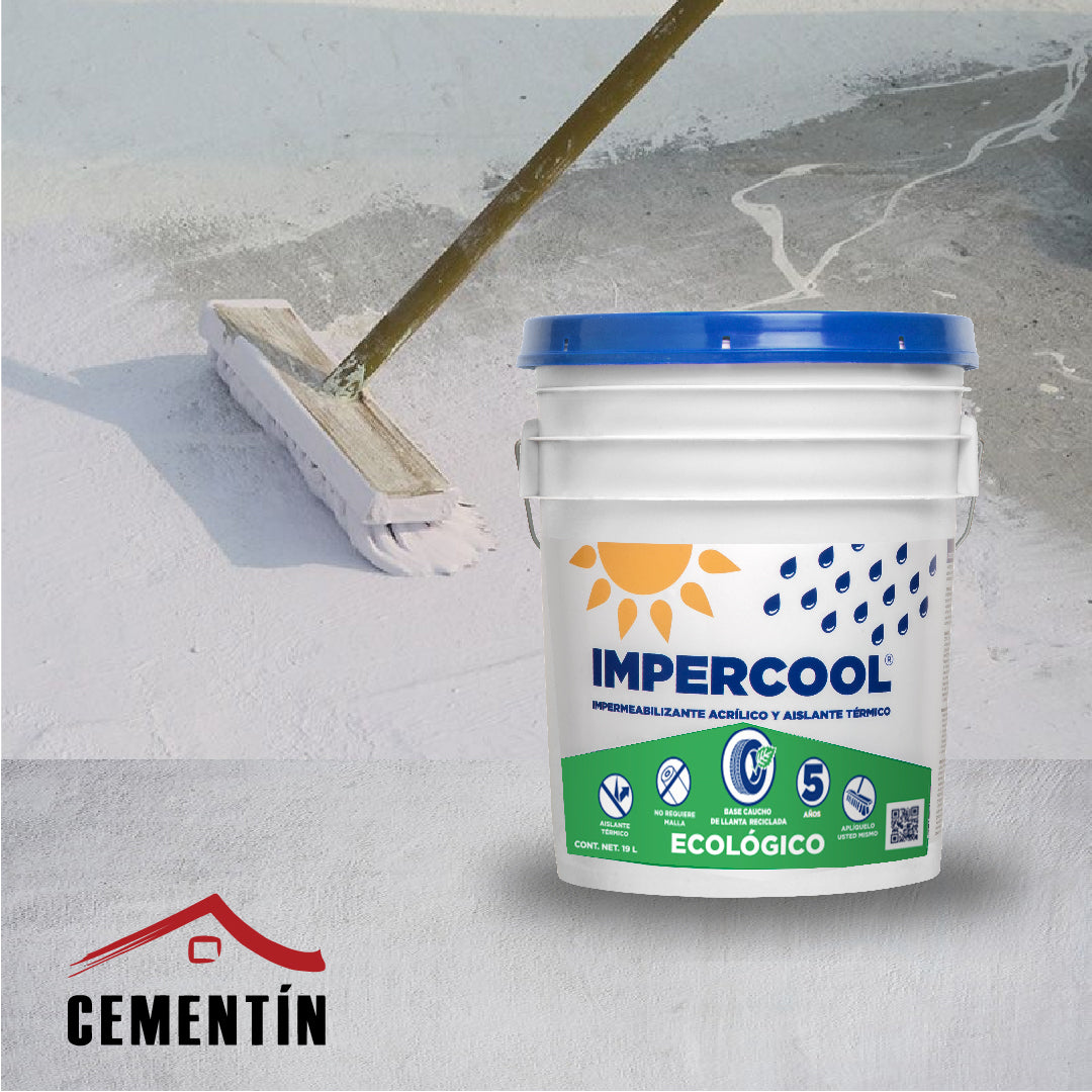 IMPERCOOL IMPERMEABILIZANTE ECOLÓGICO 5 AÑOS BLANCO 19L - CEMIX