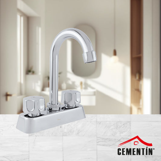 MEZCLADORA 4" TIPO BAR ALTO PARA LAVABO - DICA