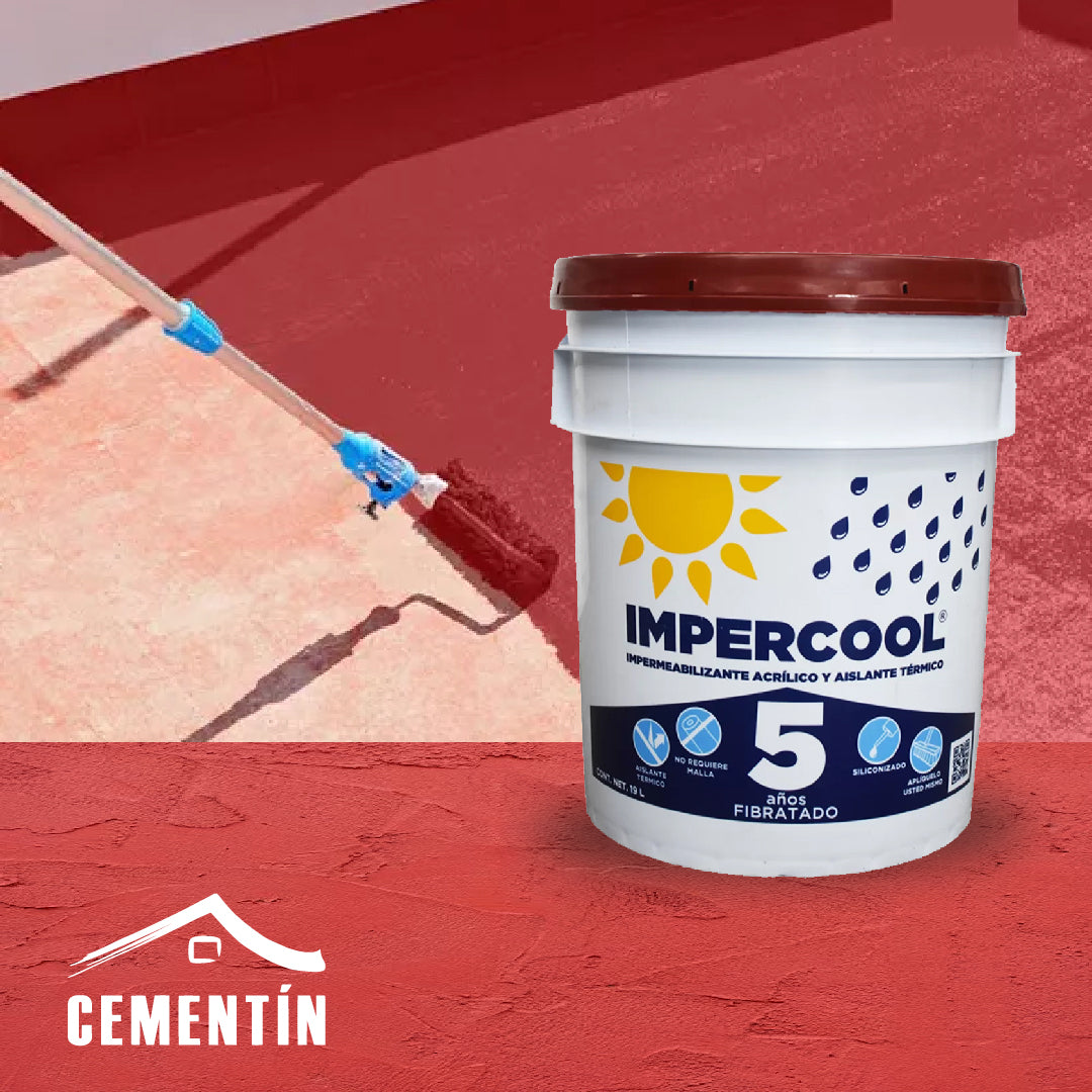 IMPERCOOL IMPERMEABILIZANTE FIBRATADO 5 AÑOS 19L - CEMIX