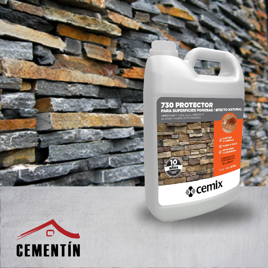 PROT SUPERFICIES POROSAS EFEC NAT TRANSPARENTE 3.7 L - CEMIX