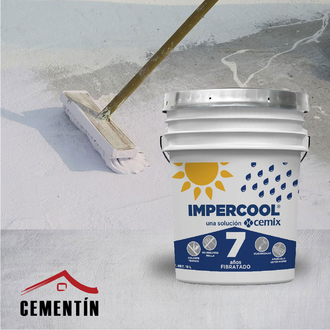 IMPERCOOL IMPERMEABILIZANTE FIBRATADO 7 AÑOS 19L - CEMIX